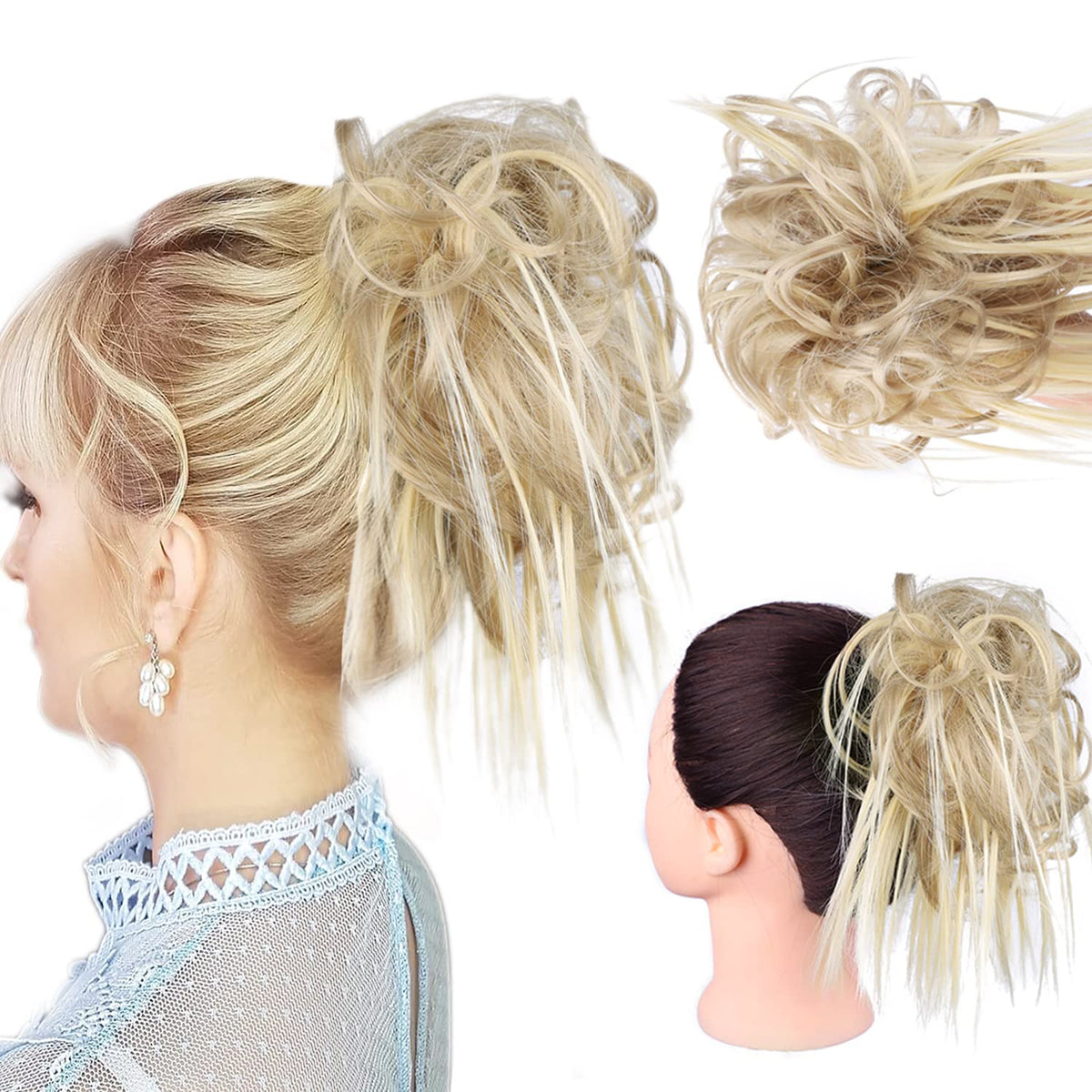 HMD Tousled Updo hair piece adds natural volume to bun