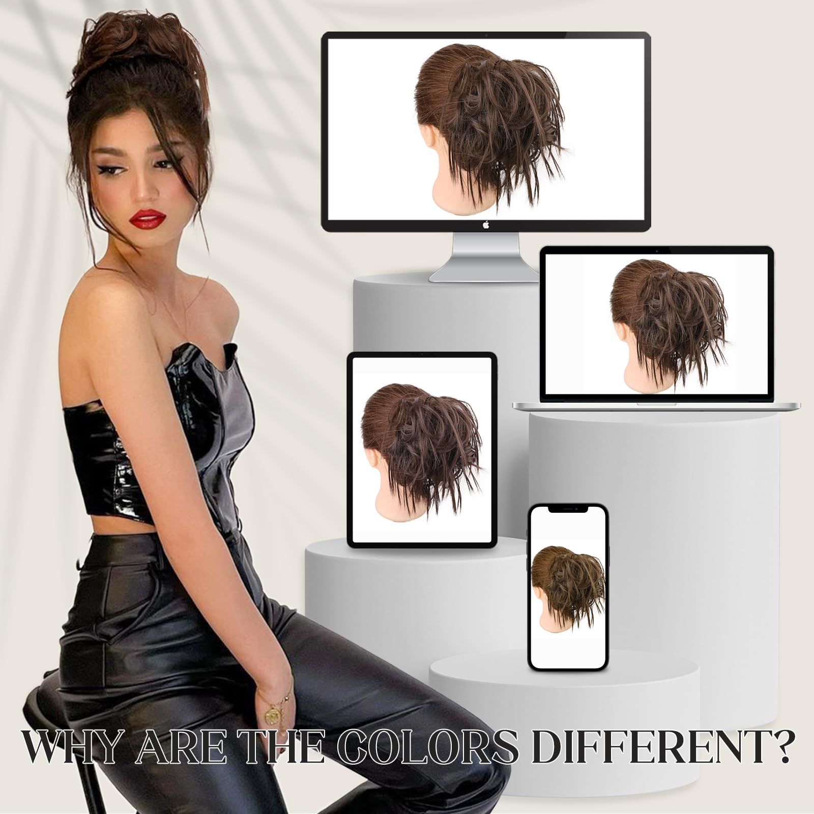 HMD two side combs attachment keeps the style in place