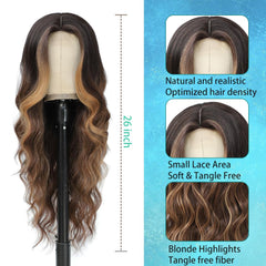 HMHIFI hand-knitting lace-part wig features a realistic hairline