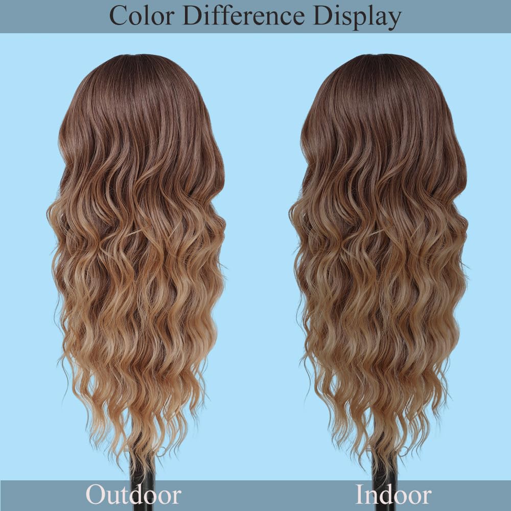 HMHIFI long brown balayage wig packaging box protecting the wig