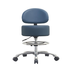 HNKastela height adjustable rolling stool with back support for salon use