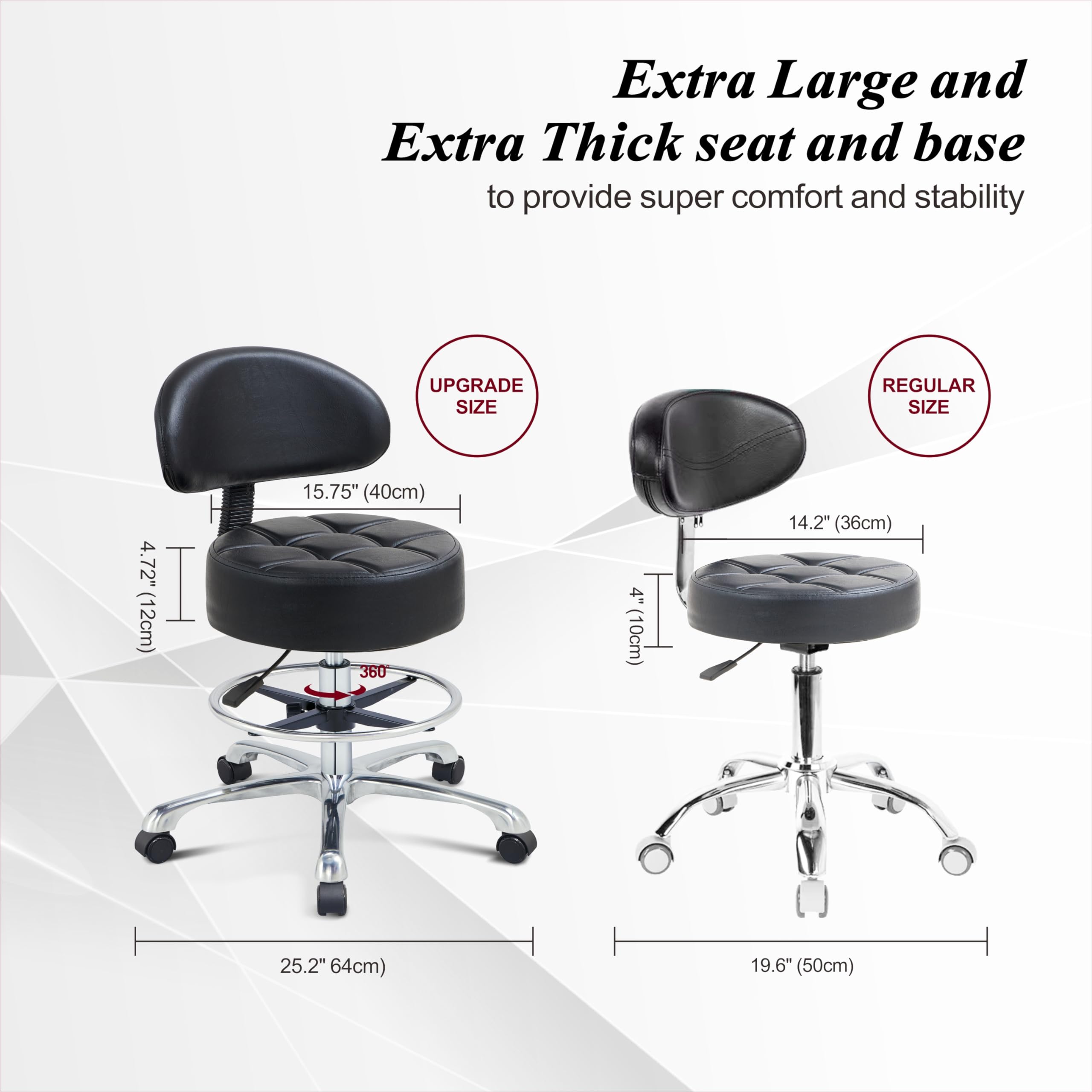 HNKastela stool backrest close-up highlights comfortable lumbar support during long sessions.