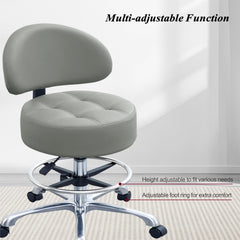 HNKastela height-adjustable stool foot ring offers easy leg support while seated.