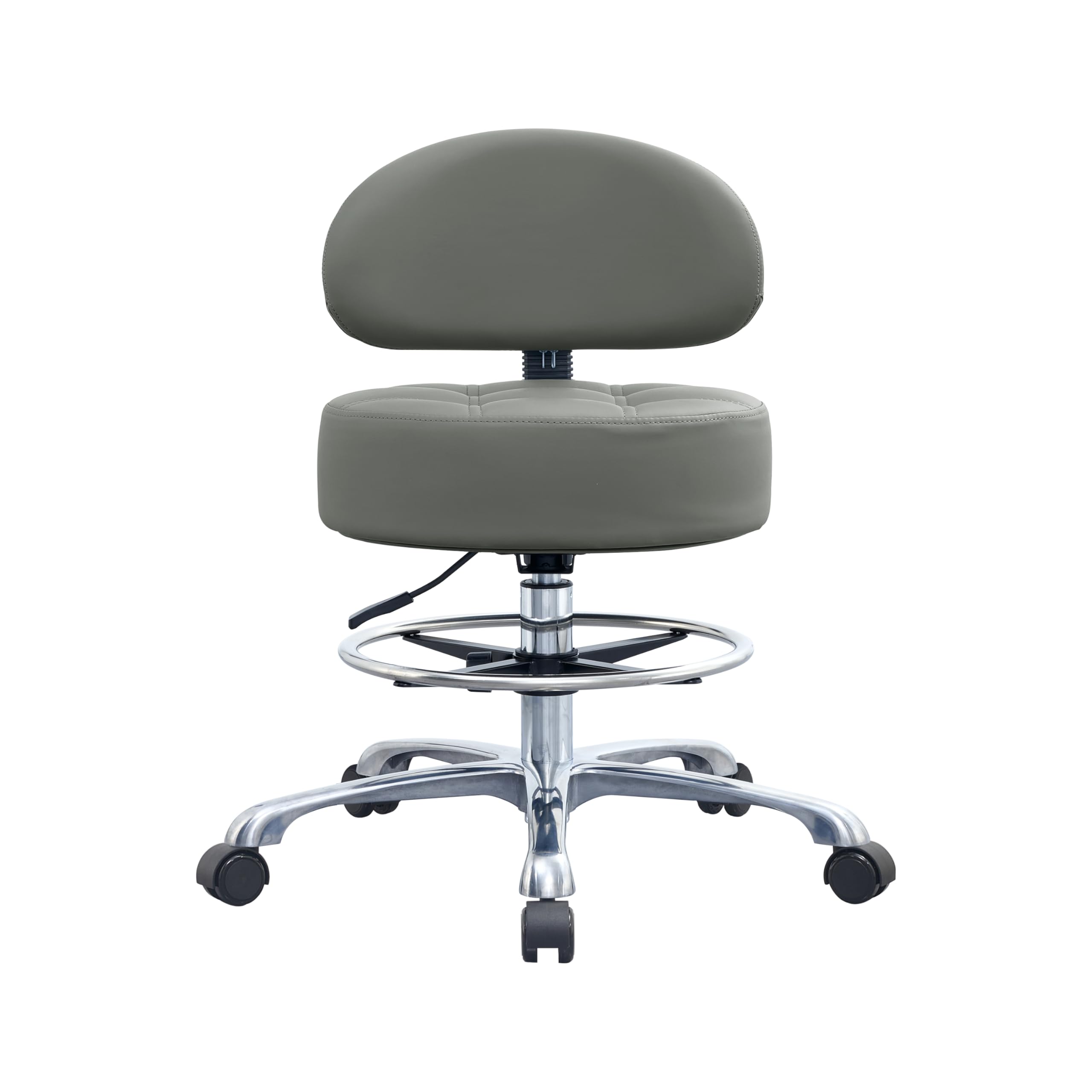 HNKastela height-adjustable stool seat highlights extra thick cushion for comfort during long tasks.