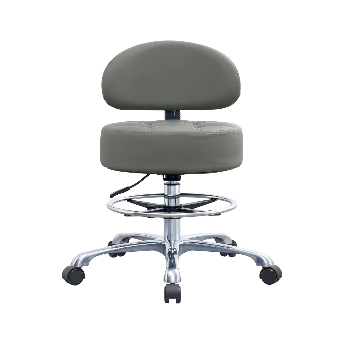 HNKastela height-adjustable stool seat highlights extra thick cushion for comfort during long tasks.