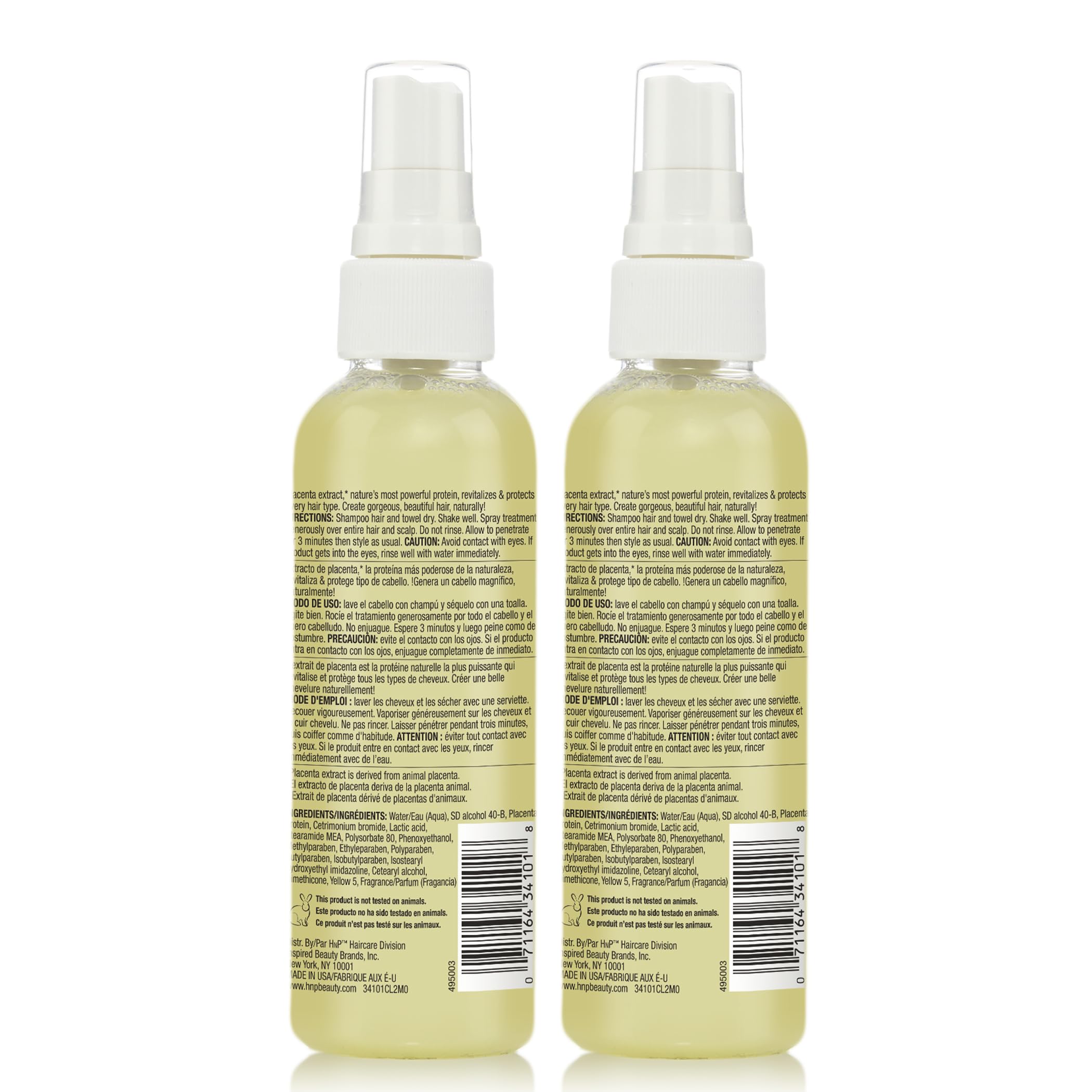 HNP Placenta Original Leave-In packaging and ingredients reveal trusted care formula.