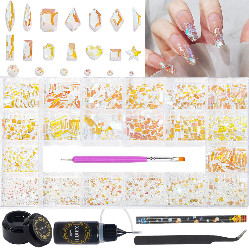HNUIX flatback crystals are lightweight and easy to apply