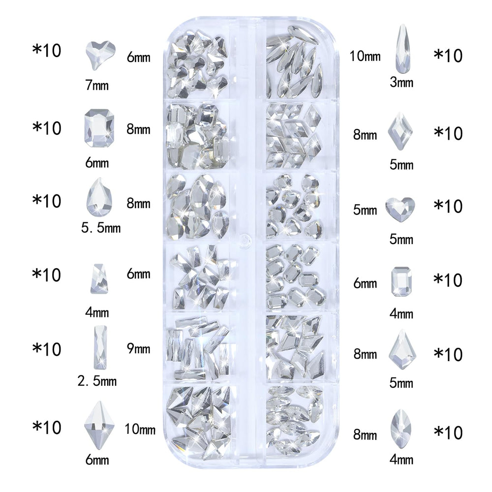 HNUIX Multi-shape rhinestones offering versatile nail art designs