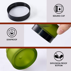 Airtight screw thread cap minimizes leaks in your cosmetic bag.