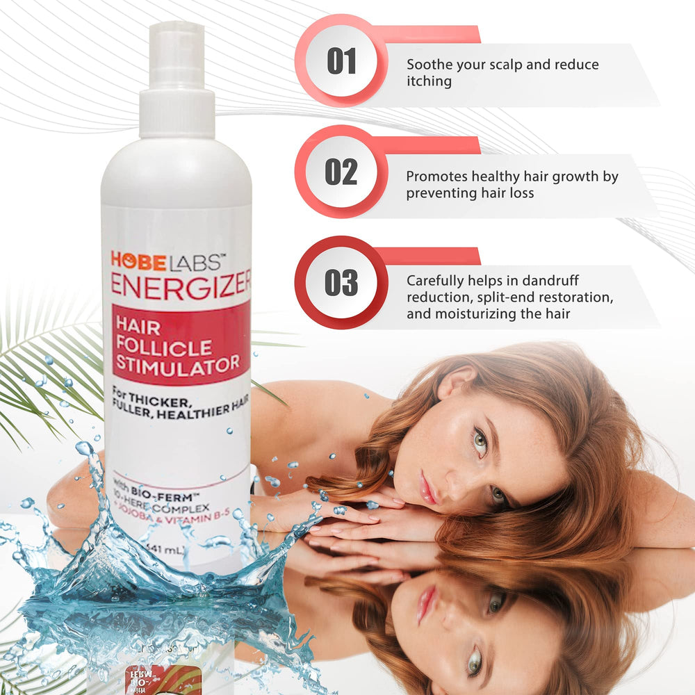 Hobe Labs Energizer scalp thinning areas focuses targeted care for fuller look