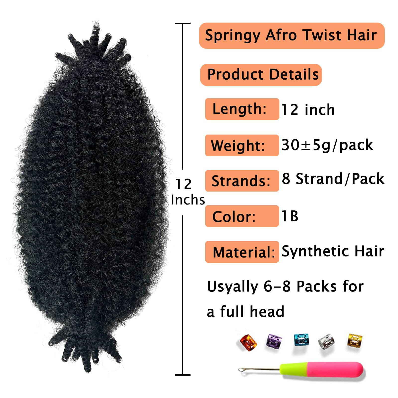 Hodgeous Marley Twist crochet needle included for quick installation.