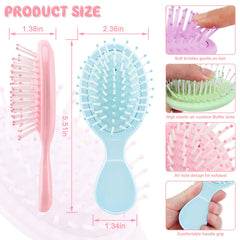 HOFASON compact mini brush travels easily, keeping hair tidy.
