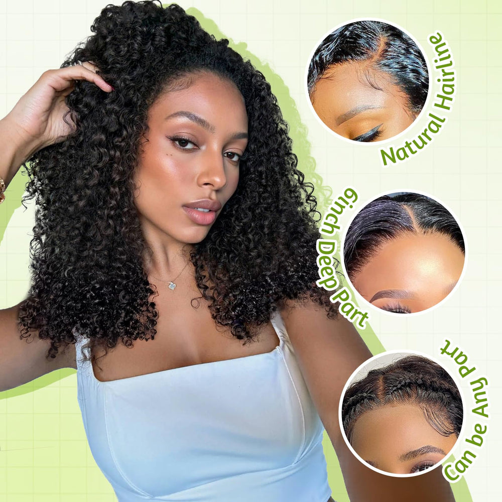 Hogu Burmese curly wig with pre-plucked hairline for easy styling