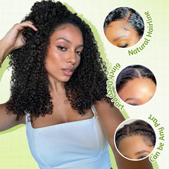 Hogu Burmese curly wig with pre-plucked hairline for easy styling