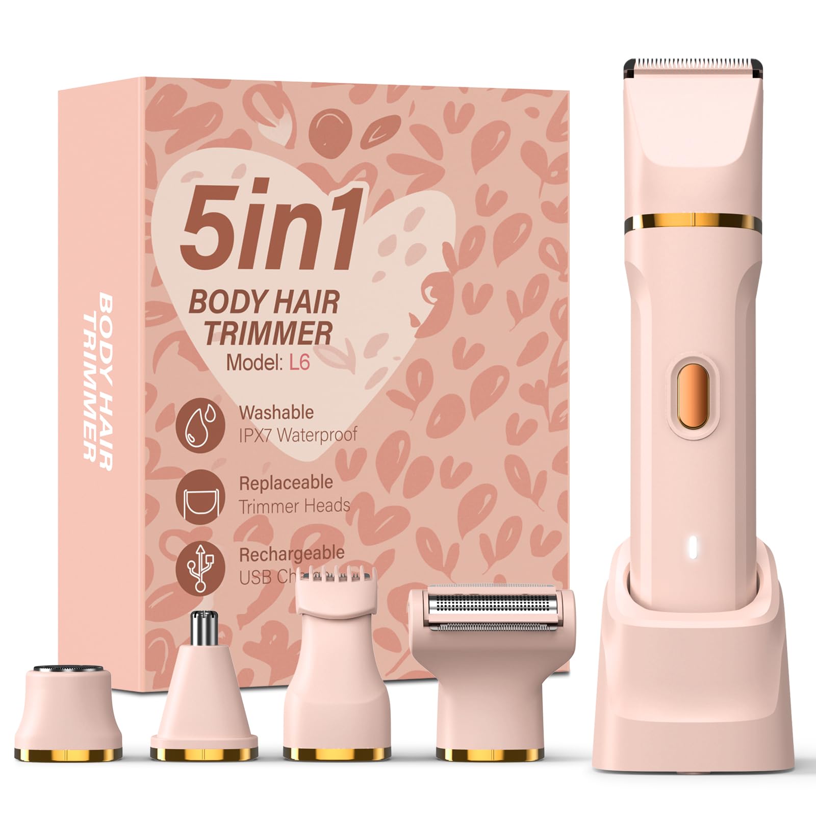 HOHOLE bikini trimmer in rose red for precise grooming