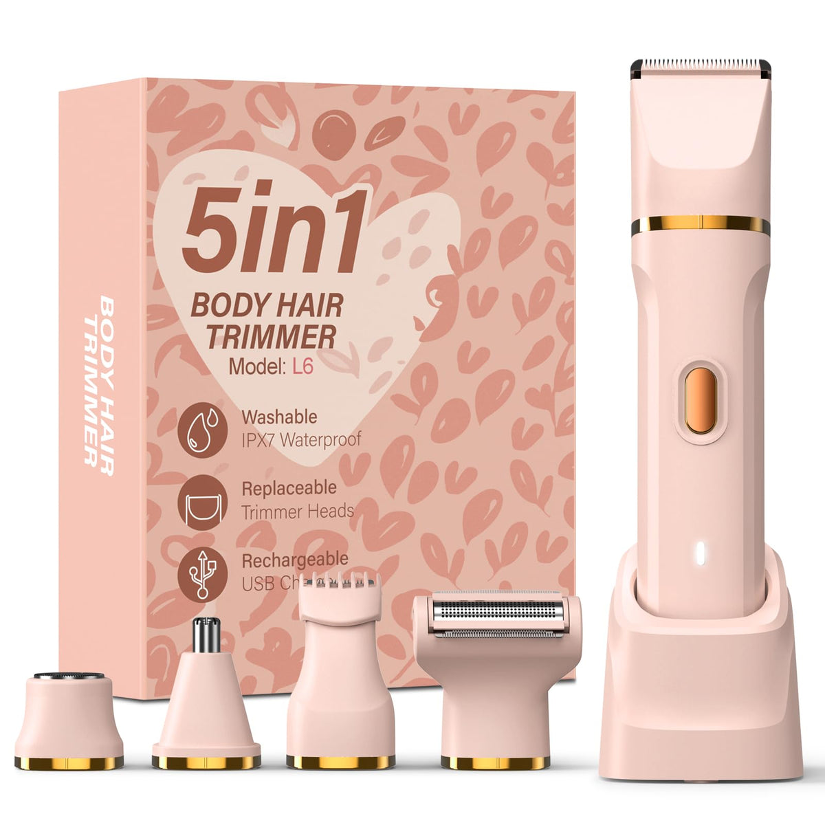 HOHOLE bikini trimmer in rose red for precise grooming