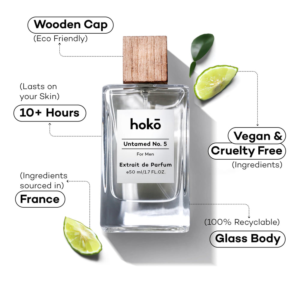HOKO Untamed No. 5 musk base adds depth for evening scents.