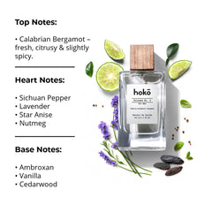 HOKO Untamed No. 5 with pepper notes for a modern masculine edge during wear.