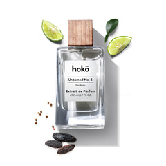HOKO Untamed No. 5 bottle featuring spicy bergamot for a vibrant, long-lasting opening.