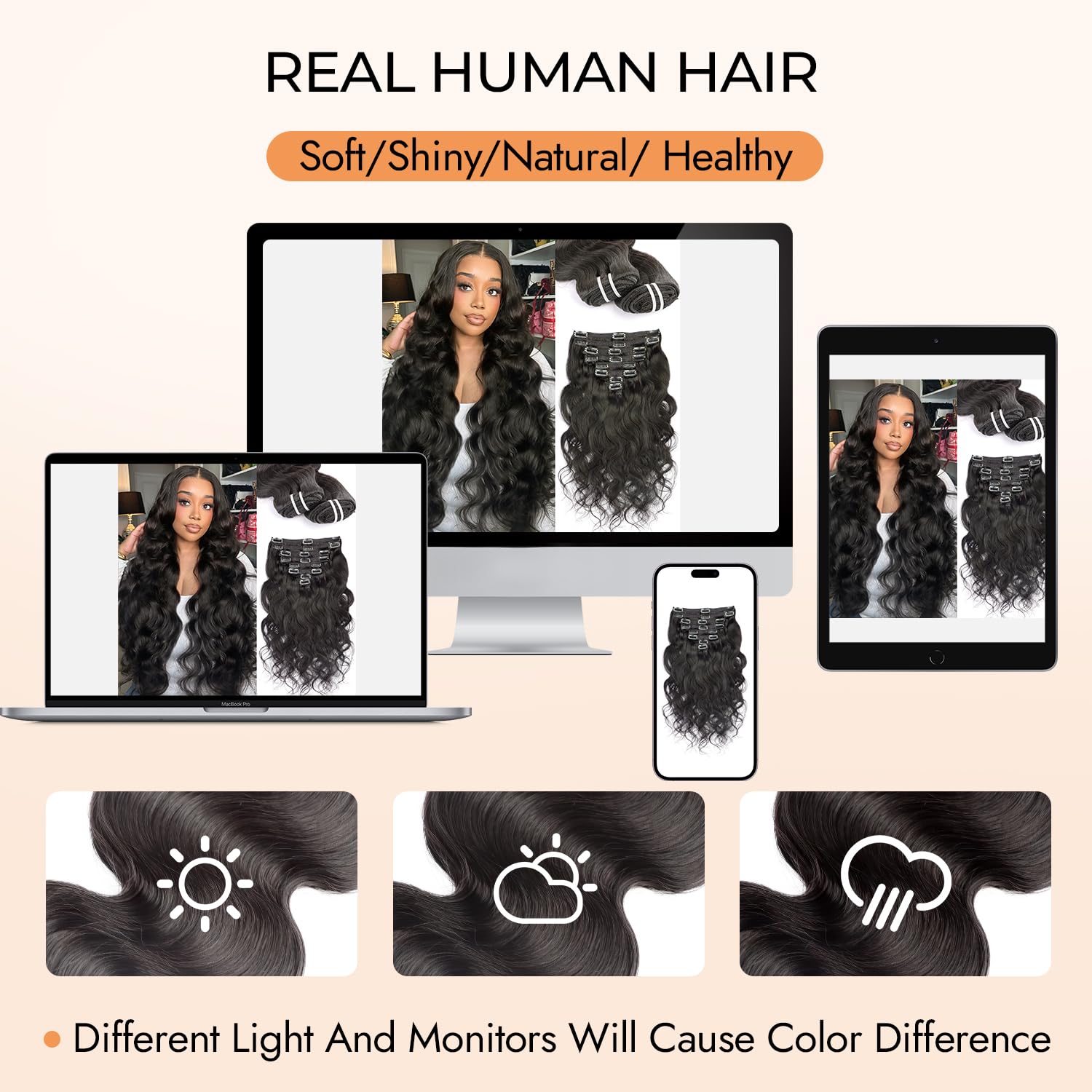 Holiden lace-weft design blends with hair for natural look