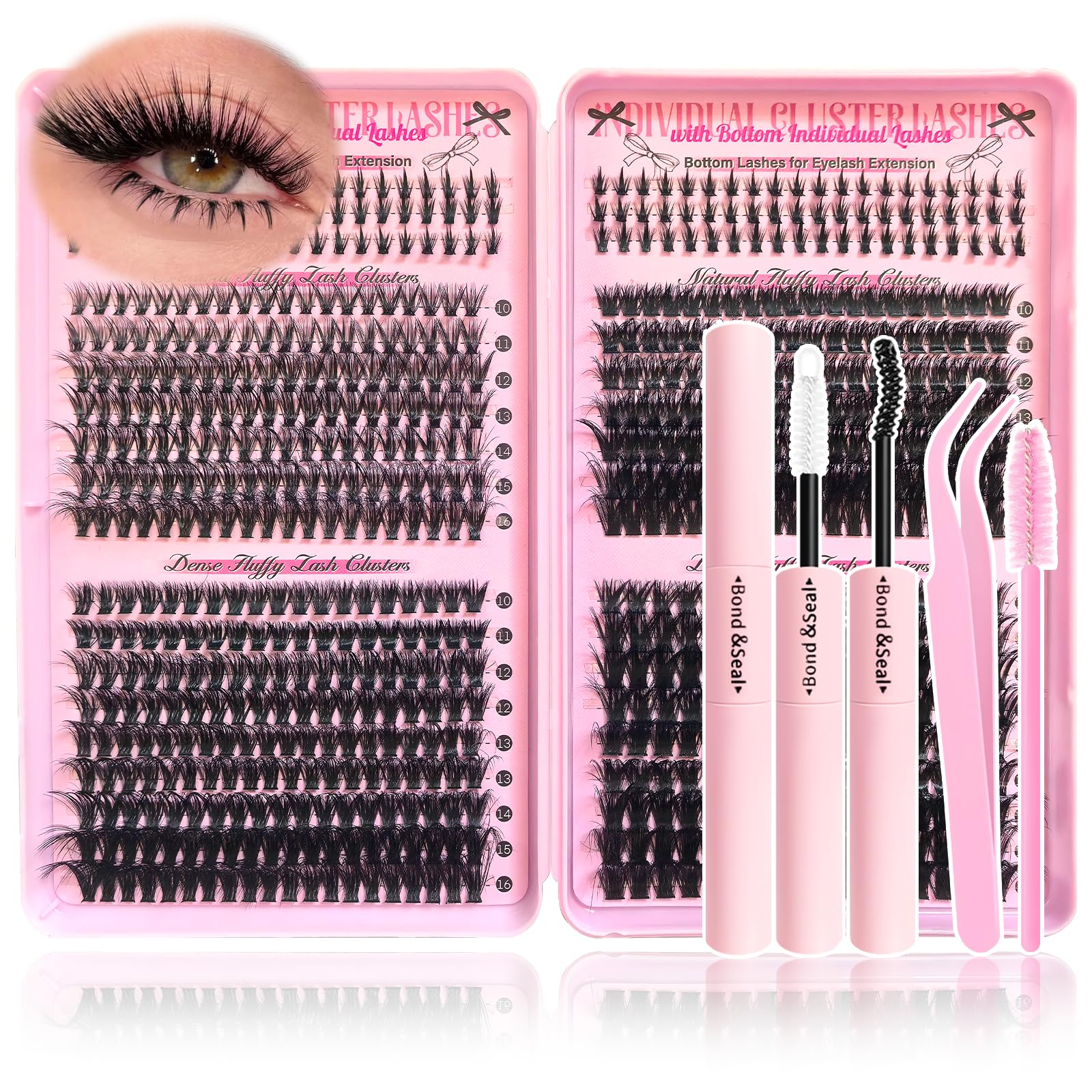 Holipet wispy natural lash clusters for quick DIY enhancement.