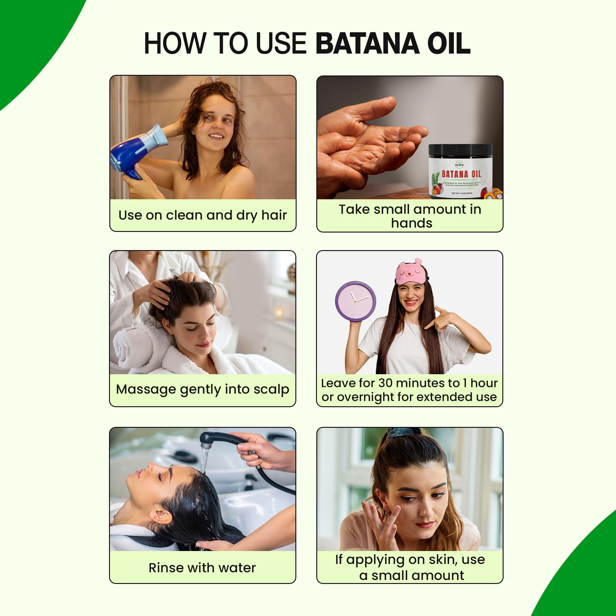 Close-up of Batana Oil dropper showing 100% pure Honduran formula.