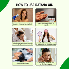 Close-up of Batana Oil dropper showing 100% pure Honduran formula.