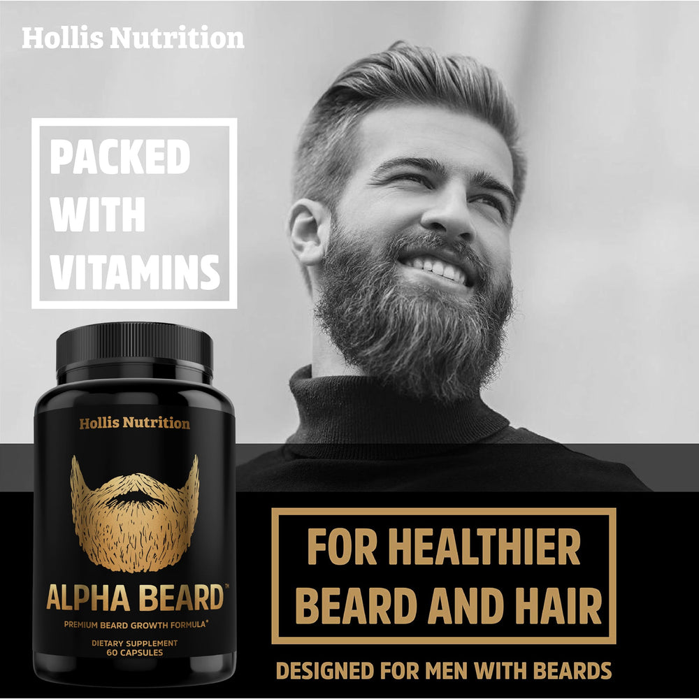 Hyaluronic acid and MSM in ALPHA BEARD promote skin hydration around facial hair