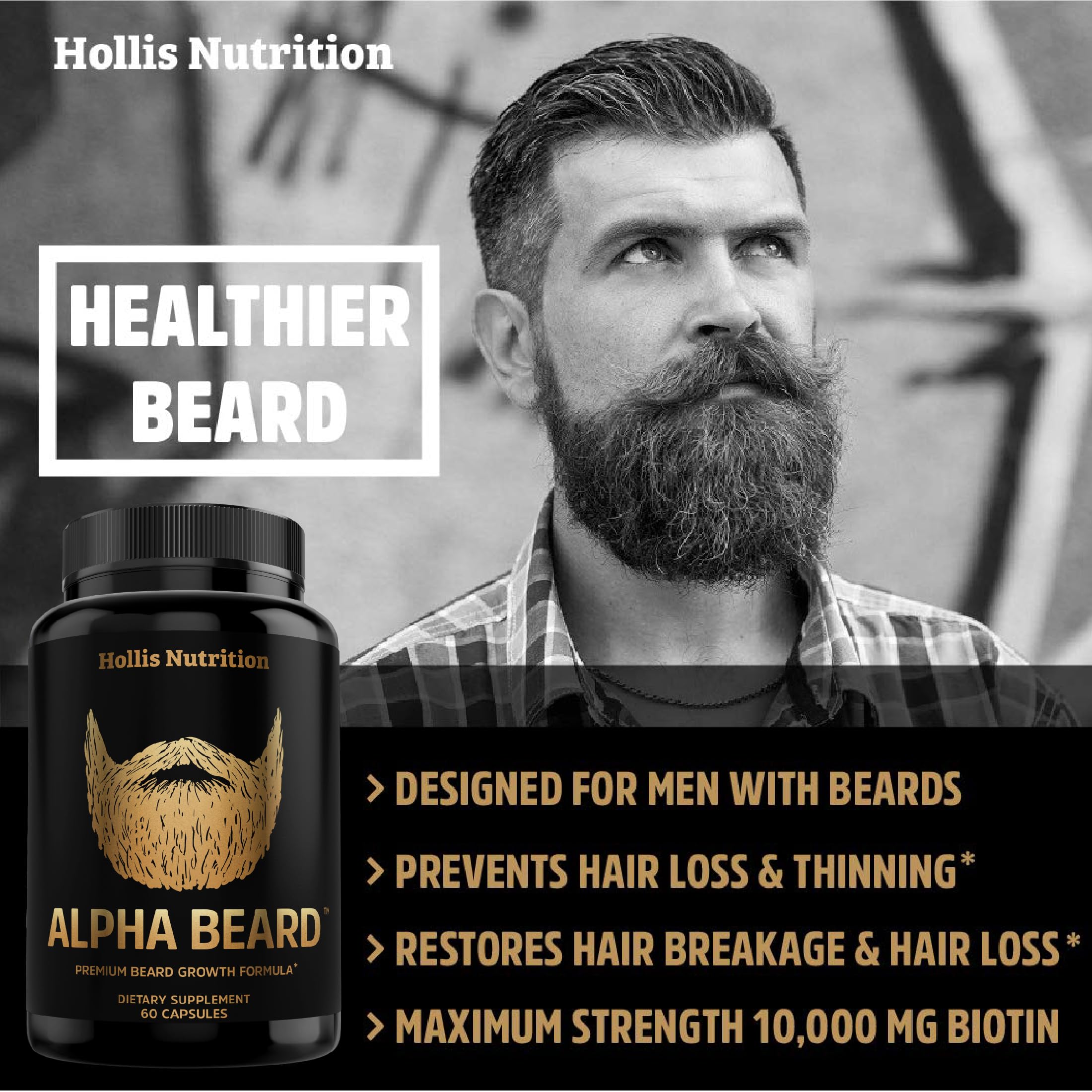 ALPHA BEARD Saw Palmetto blend supports beard and hair maintenance