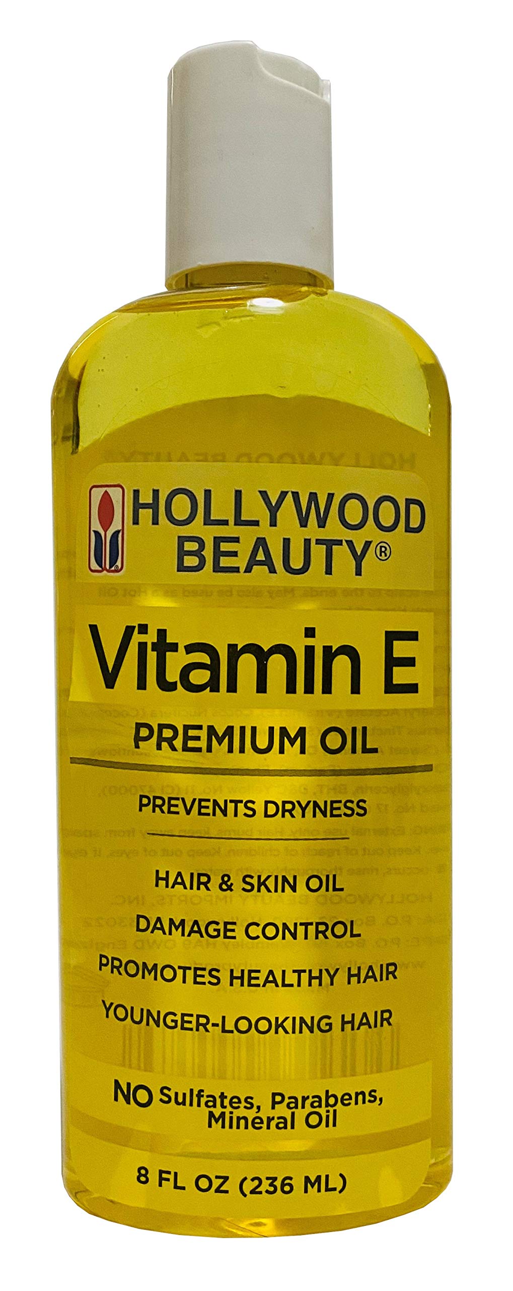 Hollywood Beauty Vitamin E Oil bottle for daily skin and hair nourishment