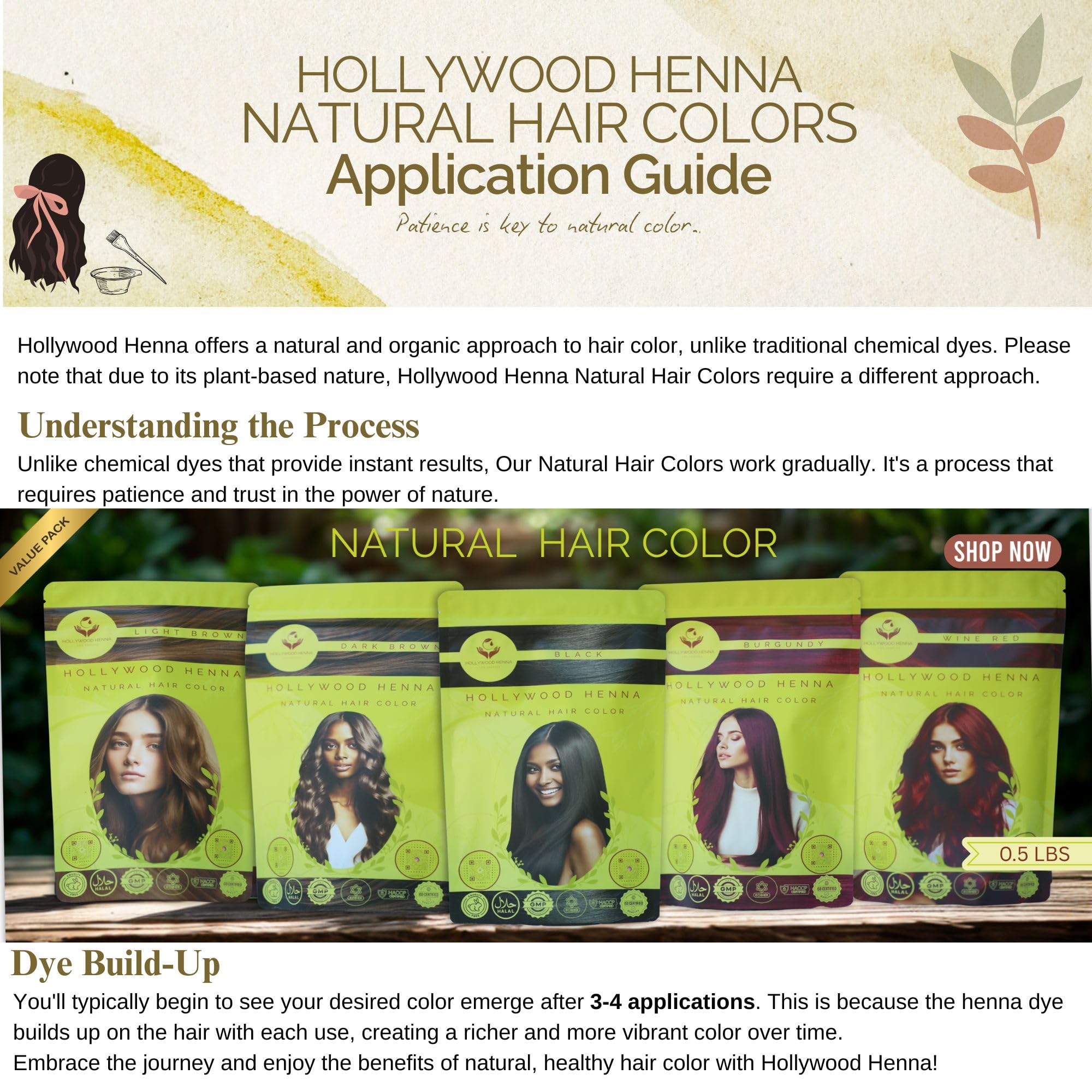 Hollywood Henna wine-red beard dye for a cohesive look.