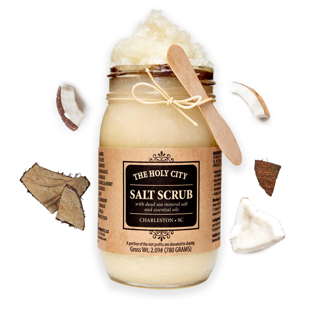 Holy City Skin Products exfoliating scrub bottle for hydrated, radiant skin.