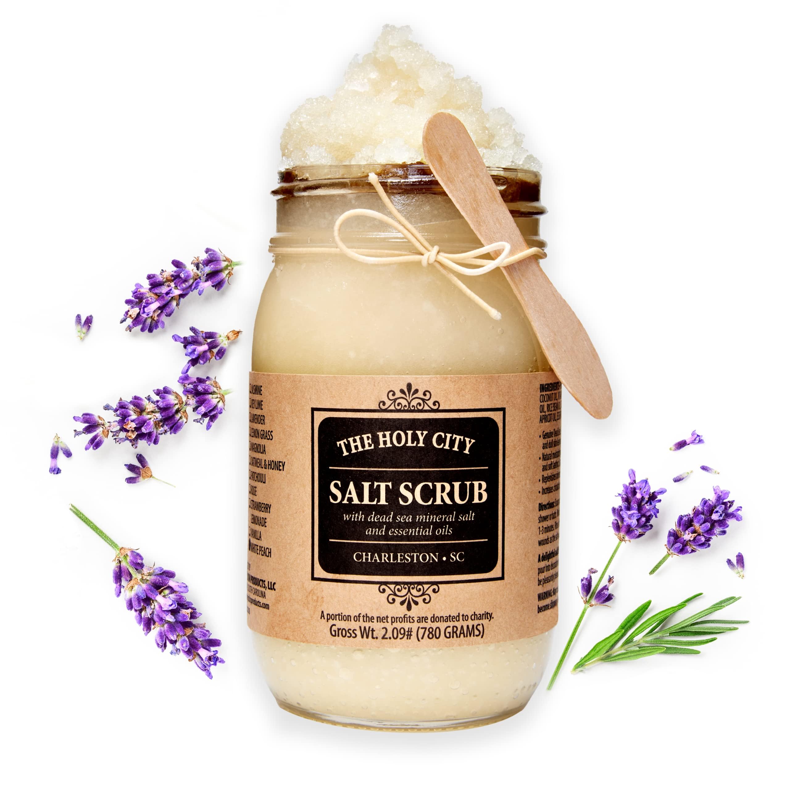 HOLY CITY SKIN PRODUCTS exfoliating scrub with Dead Sea salt for smoother skin.