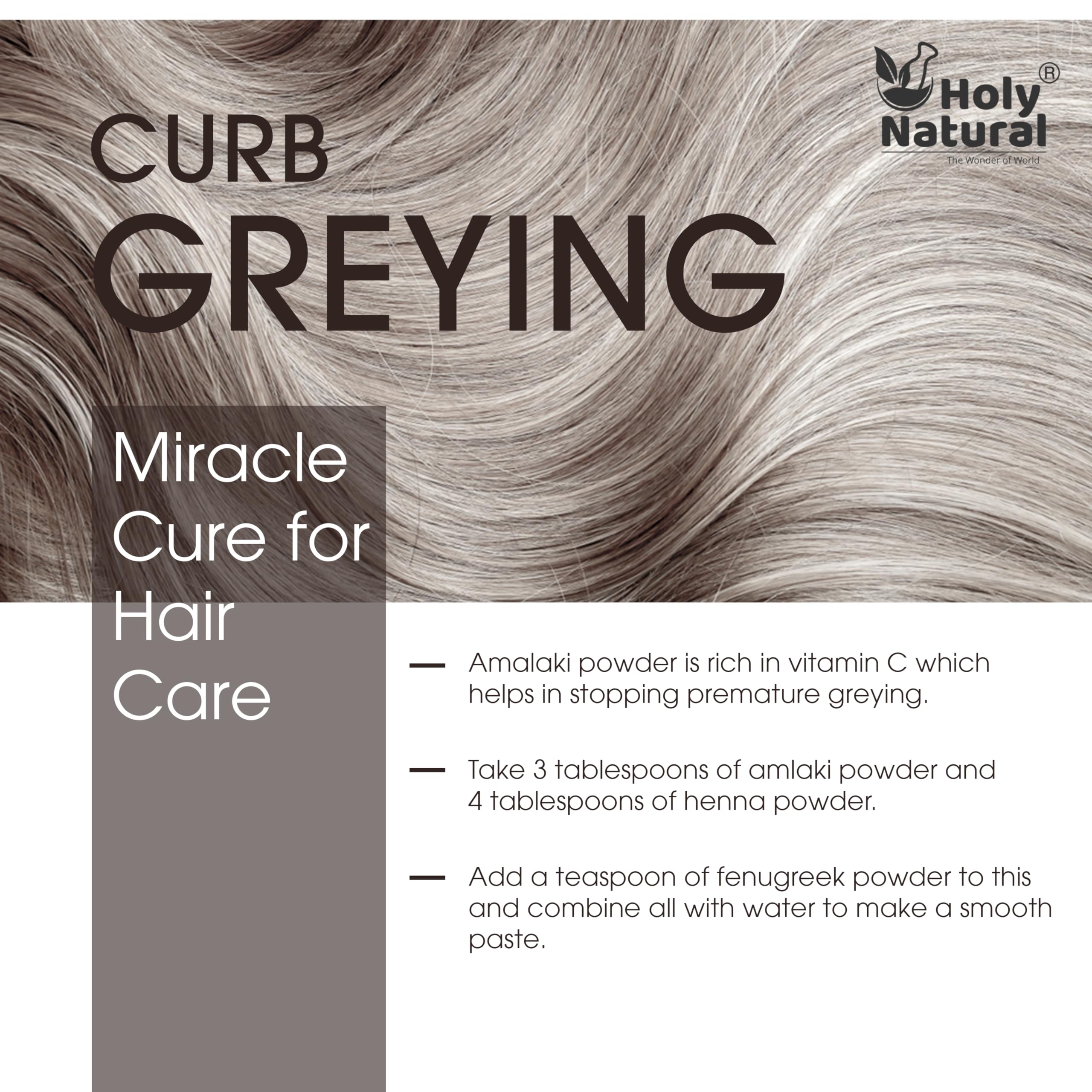 Holy Natural Herbal Hair Pack being applied promises straightforward use for a polished look.