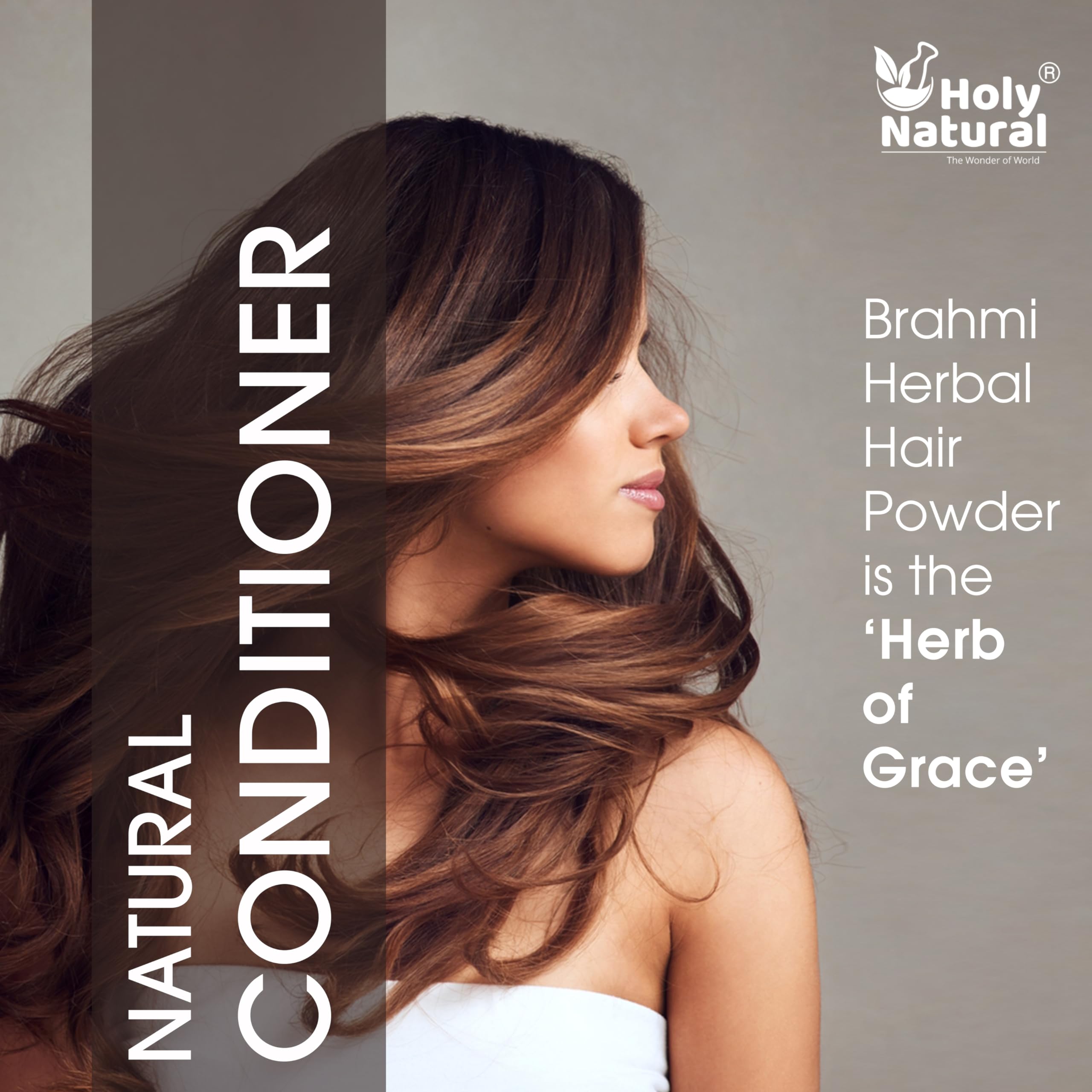 Holy Natural Herbal Hair Pack with yogurt demonstrates easy at-home mixing and application.