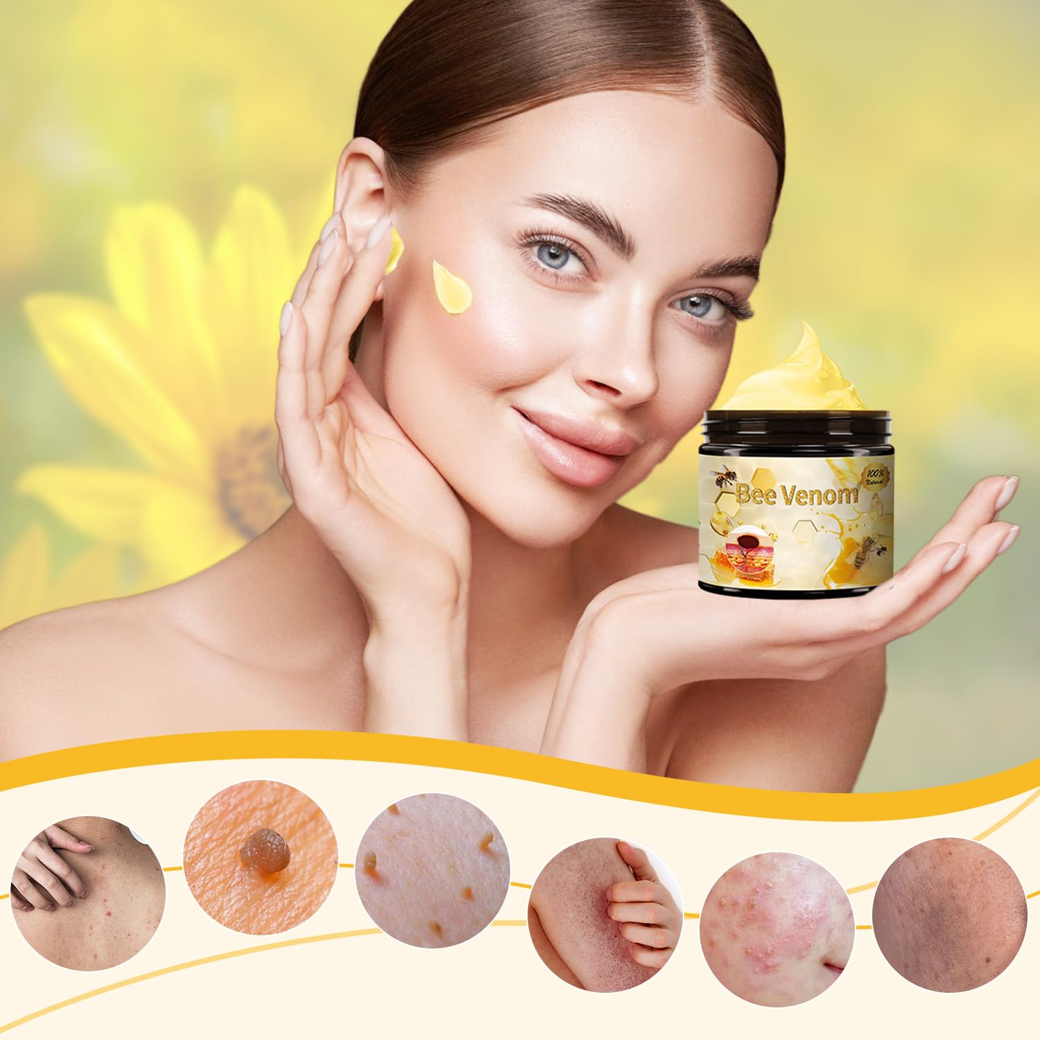 Holyarm Bee Venom Moisturizing Gel jar front for quick hydration