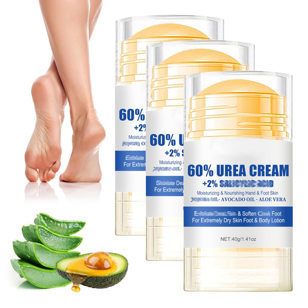 Holyarm 60% Urea foot cream application for moisturized feet.