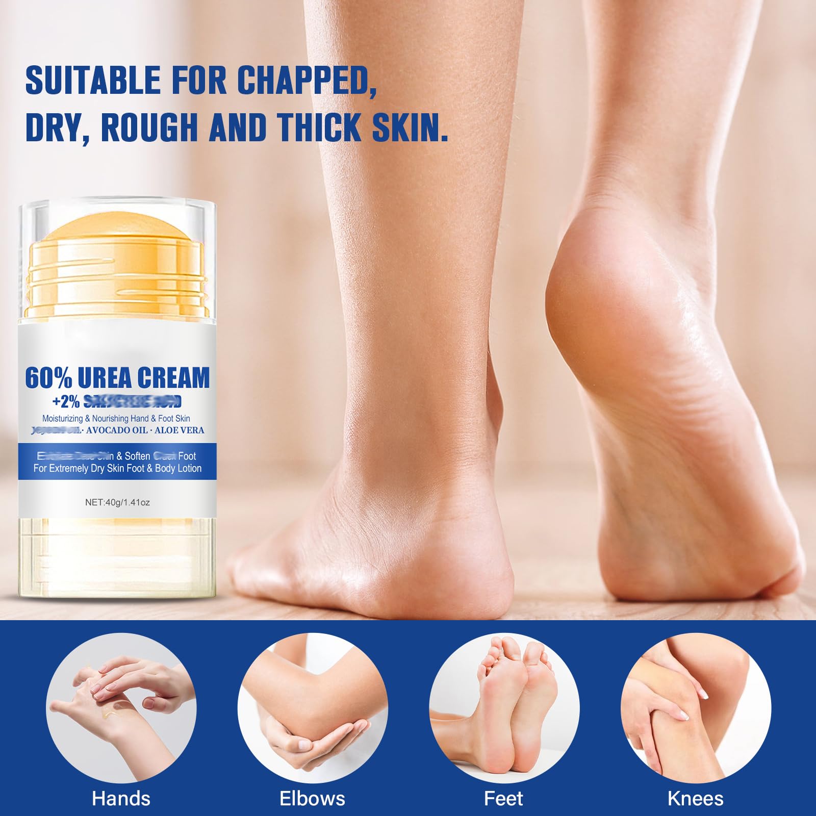 Holyarm 60% urea cream for feet, hands, elbows.