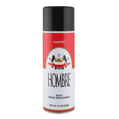 HOMBRE Red Deodorant Spray 10oz bottle for lasting freshness