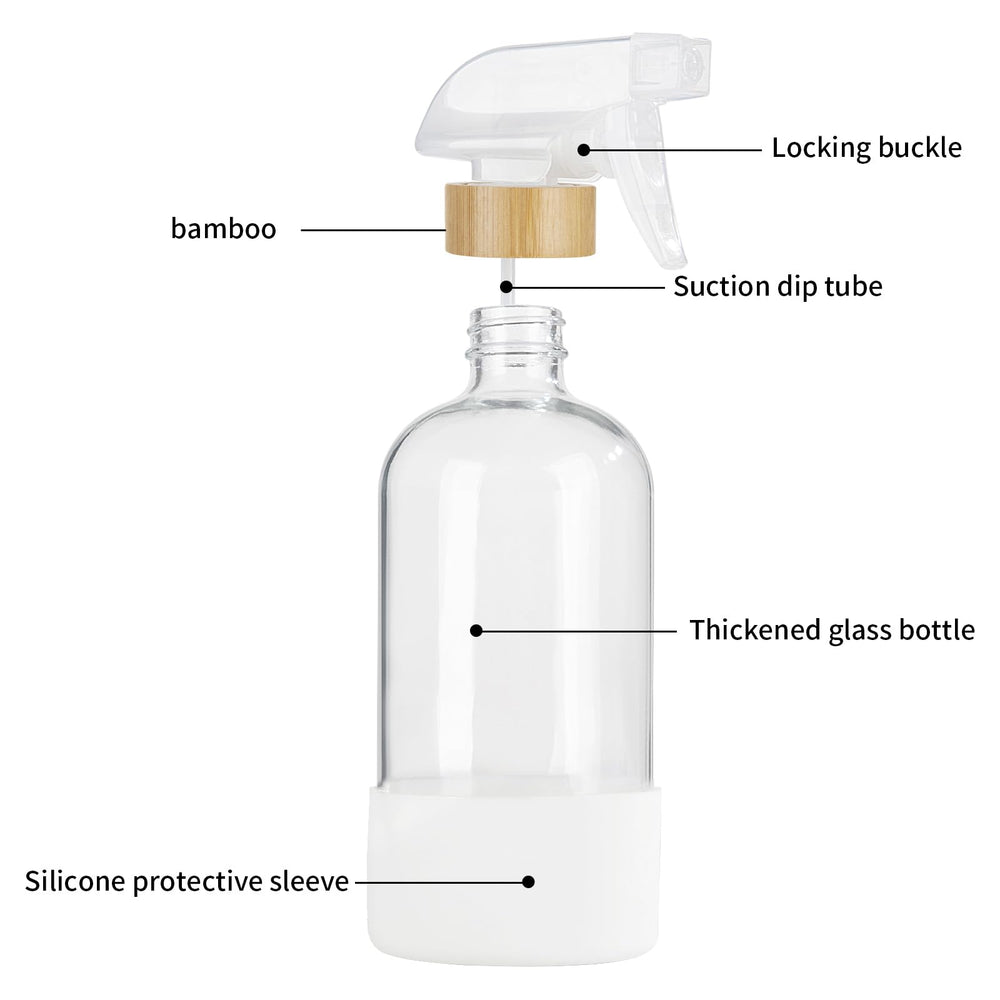 HOMBYS 17 oz capacity ideal for cleaners, waters, oils, and plant care.