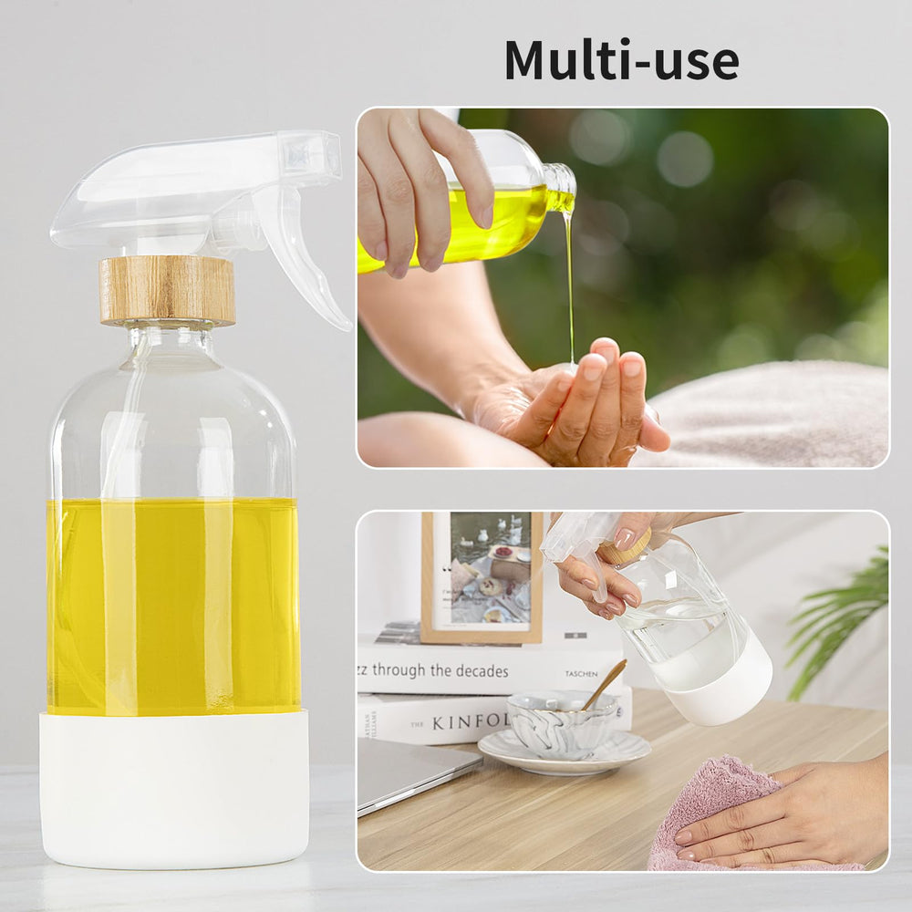 HOMBYS transparent glass bottle shows liquid level clearly and resists reactions.