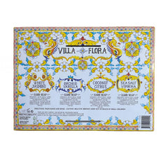 Villa Flora fragrance-infusion close-up displays Sea Salt Verbena and refreshing notes for daily use