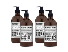 Home & Body Company Newport Wild Lavender hand soap bottle with soothing scent for soft skin.