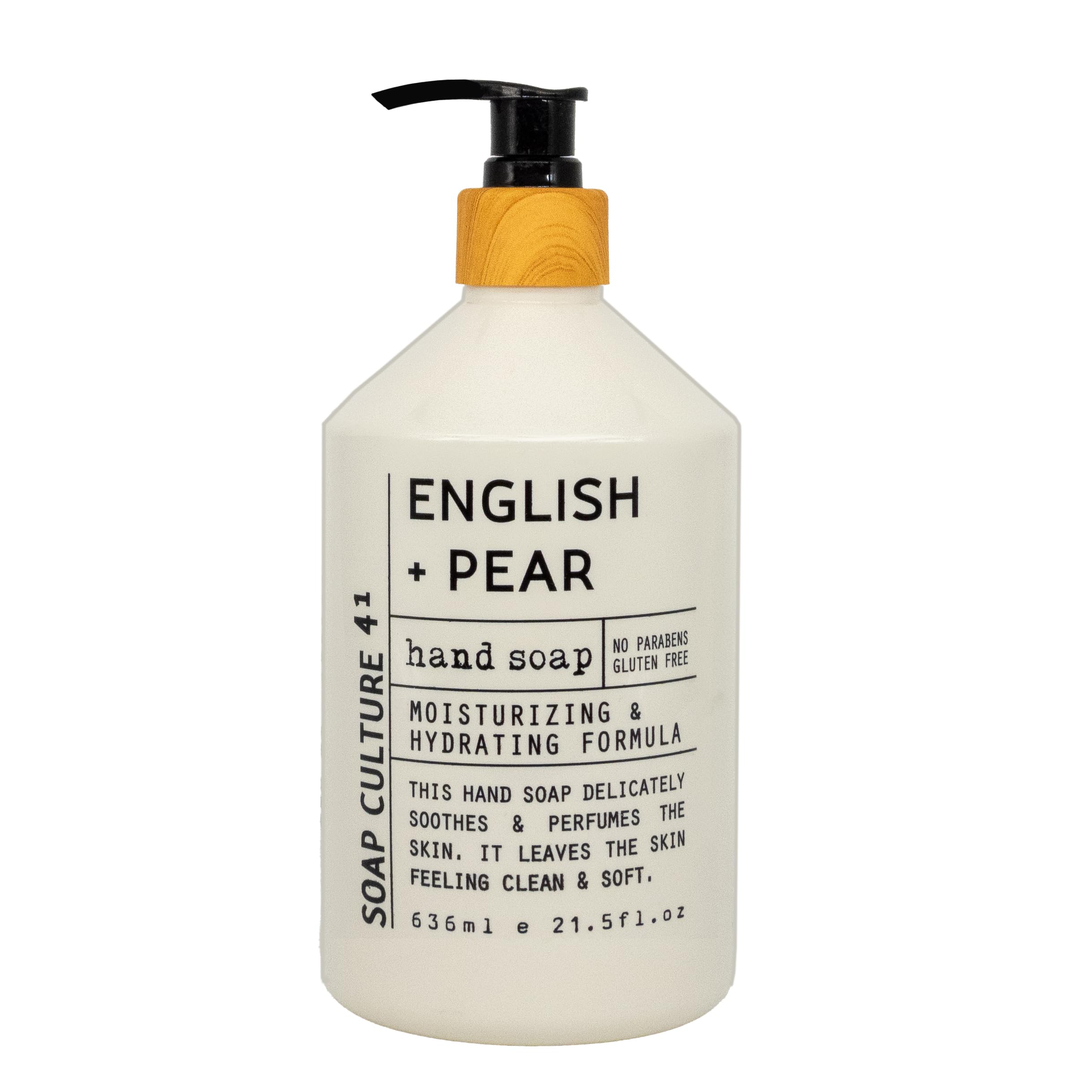 Home and Body Company Soap Culture 41 bottle label with Coconut Vanilla scent for tropical bath routine.