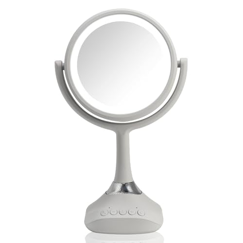 Home NetWerks mirror with Bluetooth speakers for hands-free calls and music.