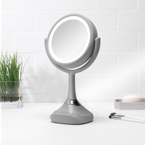 Home NetWerks dual-sided mirror offers 1x and 5x magnification for details.