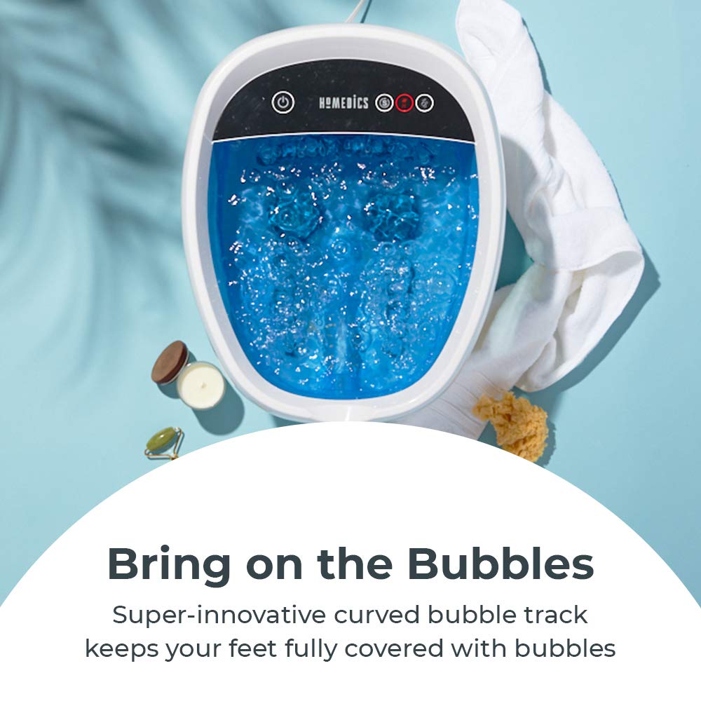 HoMedics portably stored at-home spa footbath, compact and easy to move