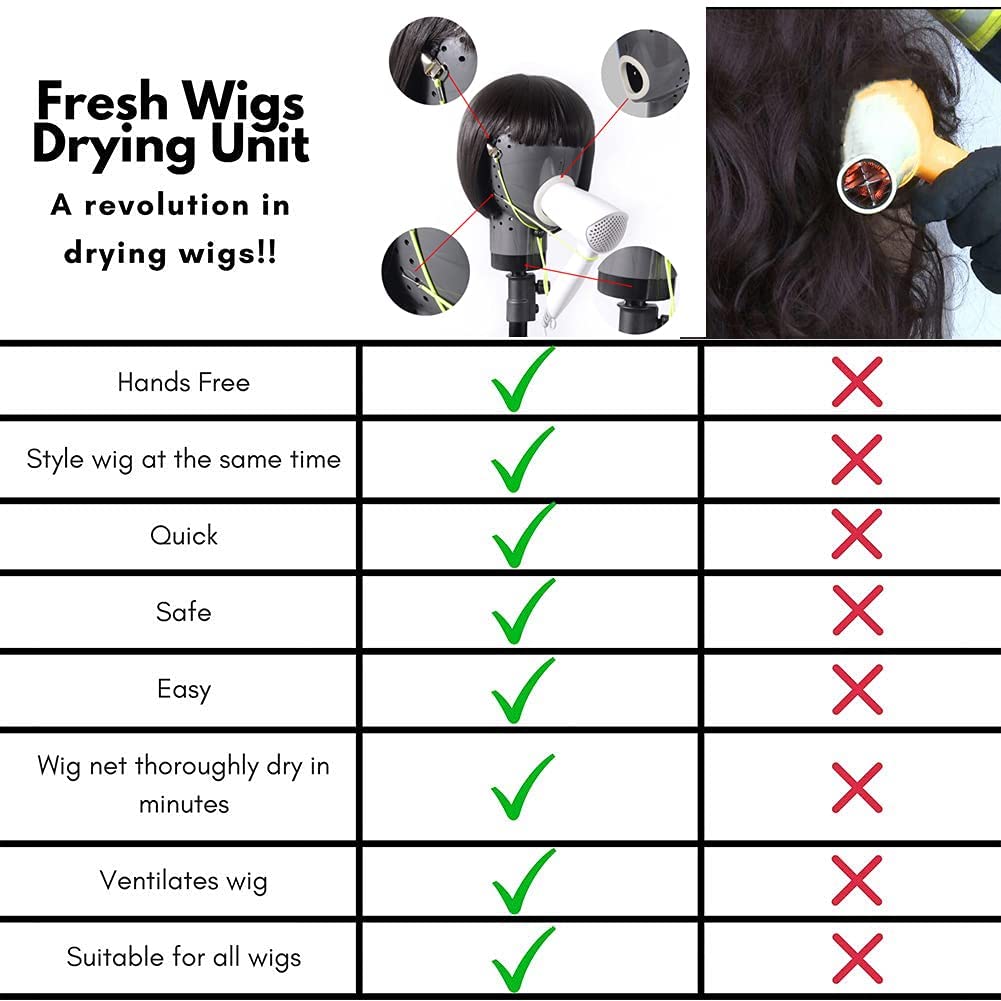 HOMEGOAL Lightweight Wig-Drying Space keeps vanity organized