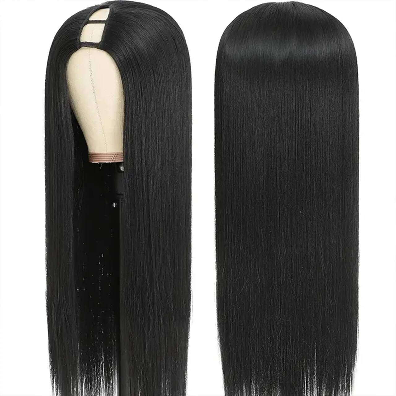 Homgoss U Part Wig dye and bleach friendly straight hair for customization.
