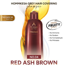 Hommkesa red ash brown color finish demonstrates natural-looking result